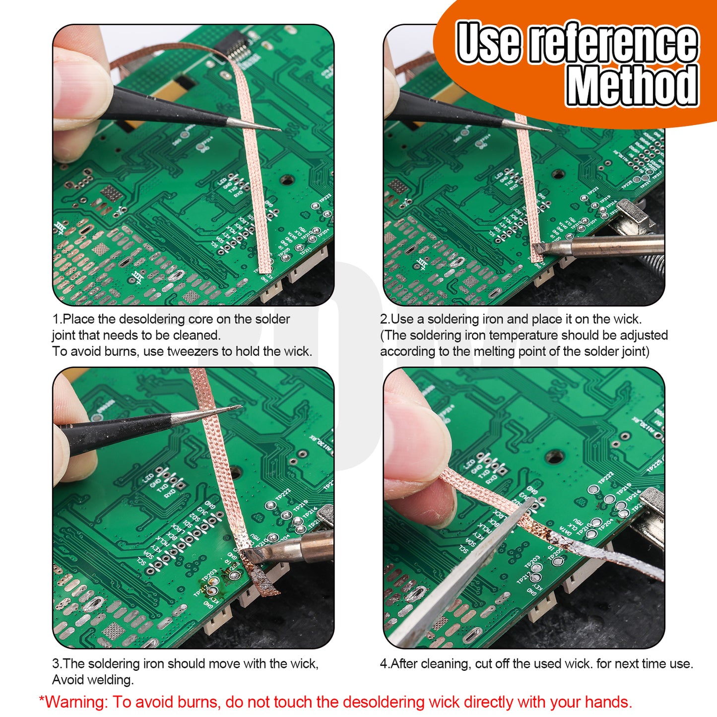 BEEYUIHF Desoldering Wick Braid 30M - 98ft Length 2.5mm Width Solder wick Braid with Flux, Cable Remover Tool Solder Sucker W 0.10'' L 98'