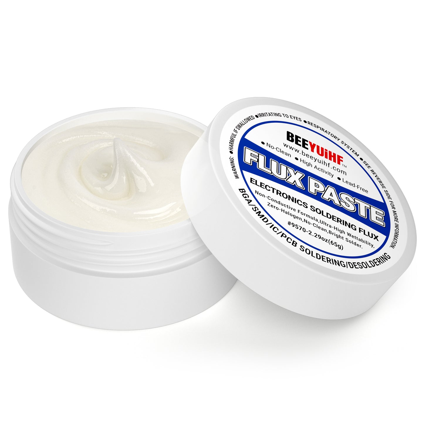 BEEYUIHF 9570 Rosin Soldering Paste Flux For Electronics, No Clean Flux for Circuit Boards Electrical Repairs and Copper Electrical Wire  (2.29oz Jar)  No Goopy Mess smooth solder joints with minimal effort No unpleasant odor