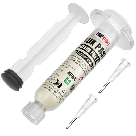 BEEYUIHF Soler Flux 10cc Soldering Paste, Rosin Soldering Flux Paste, For Soldering LED BGA SMD PGA PCB Repair, Lead-Free, No-Clean Solder Flux, Syringe welding Flux (0.63oz/18g)