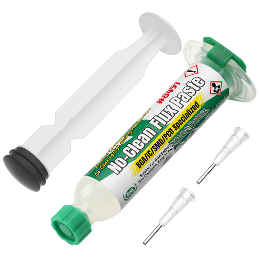 BEEYUIHF Solder Flux Paste, No-Clean Flux Paste, Soldering Flux for Electronics, 10mL Syringe Electrical Flux for BGA/PCB/CPU/IC #8491