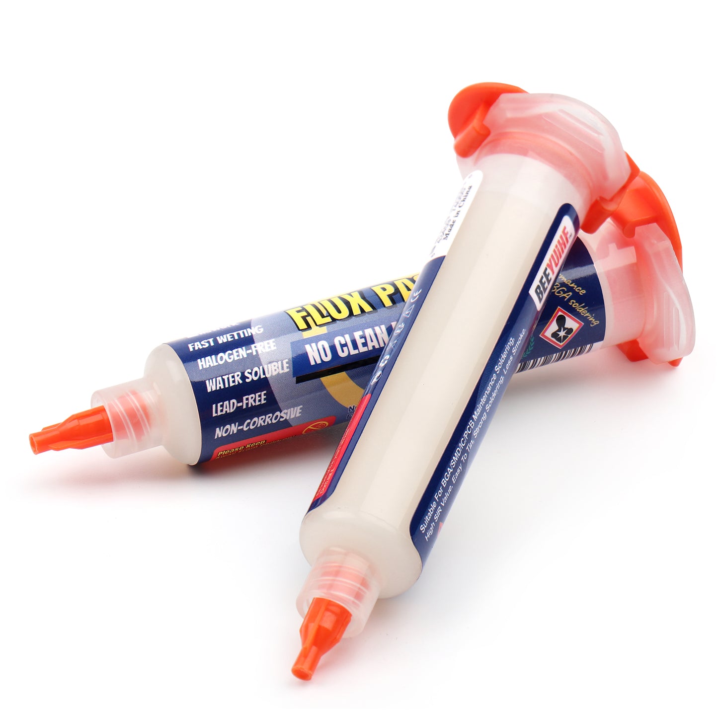 BEEYUIHF No-Clean Soldering Flux Paste, flux for Soldering, Electronics Solder Paste Flux for PCB/IC/BGA/SMD/SMT/LED Repairing (10mL Syringe)  #9530 (4 Pack)