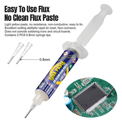 BEEYUIHF No-Clean Soldering Flux Paste, flux for Soldering, Electronics Solder Paste Flux for PCB/IC/BGA/SMD/SMT/LED Repairing (10mL Syringe)  #9530 (1 Pack)