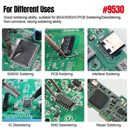 BEEYUIHF No-Clean Soldering Flux Paste, flux for Soldering, Electronics Solder Paste Flux for PCB/IC/BGA/SMD/SMT/LED Repairing (10mL Syringe)  #9530 (4 Pack)