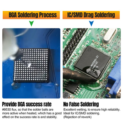 BEEYUIHF Soldering Paste Flux, No-Clean Solder Flux, for electronics Soldering, 30cc Syringe Solder Paste (1.62oz/46g)