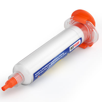 BEEYUIHF Electrical Soldering Flux Paste (10cc Syringe) with Desoldering wick Braid (3M/10ft 2.5mm) for Electronics Soldering Repairs Remover Kit