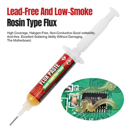 BEEYUIHF Rosin Solder Flux Paste, Flux for Soldering for SMD PCB IC LED CPU BGA Electronics Soldering and Soldering (10mL Syringe)  #7500