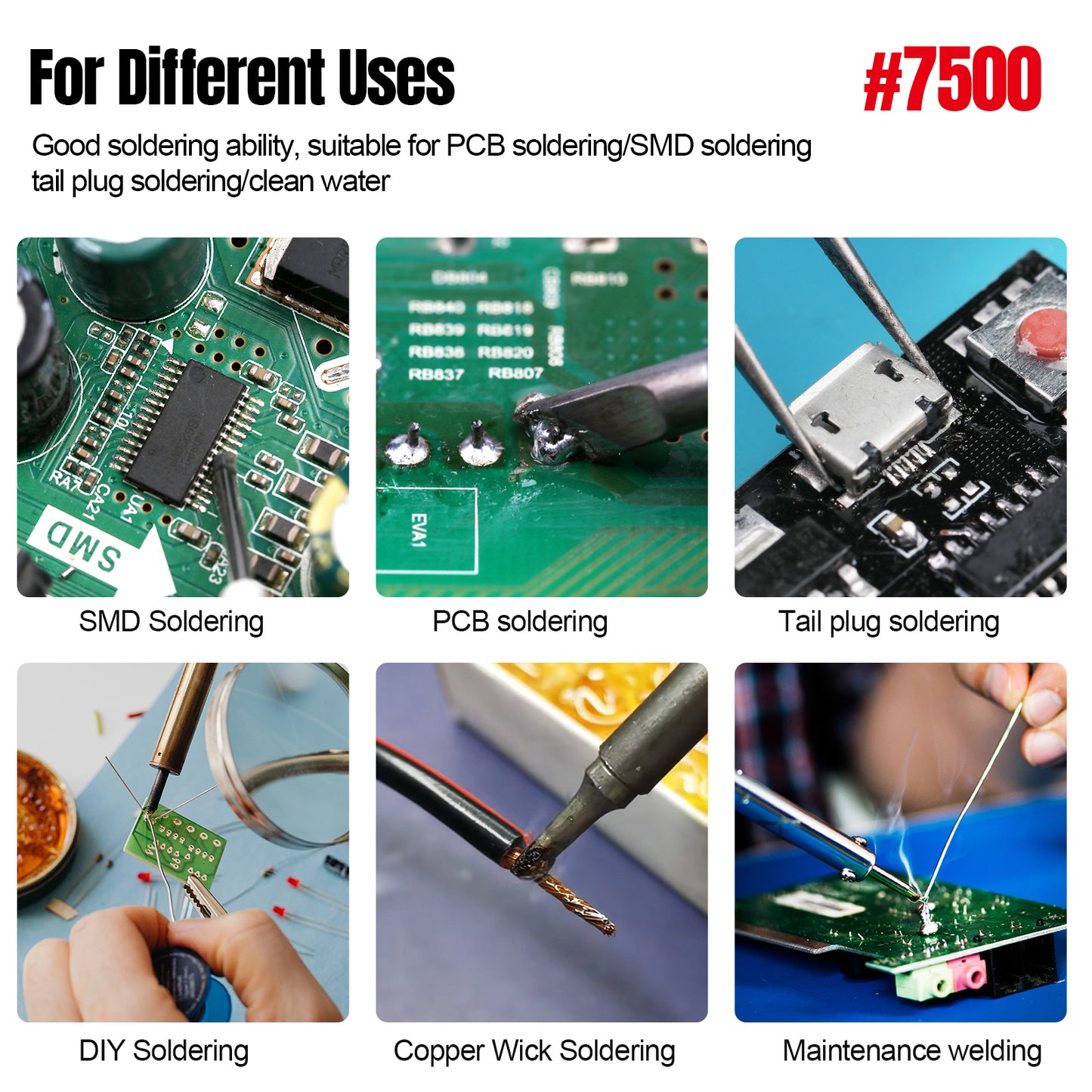 BEEYUIHF Rosin Solder Flux Paste, Flux for Soldering for SMD PCB IC LED CPU BGA Electronics Soldering and Soldering (10mL Syringe)  #7500