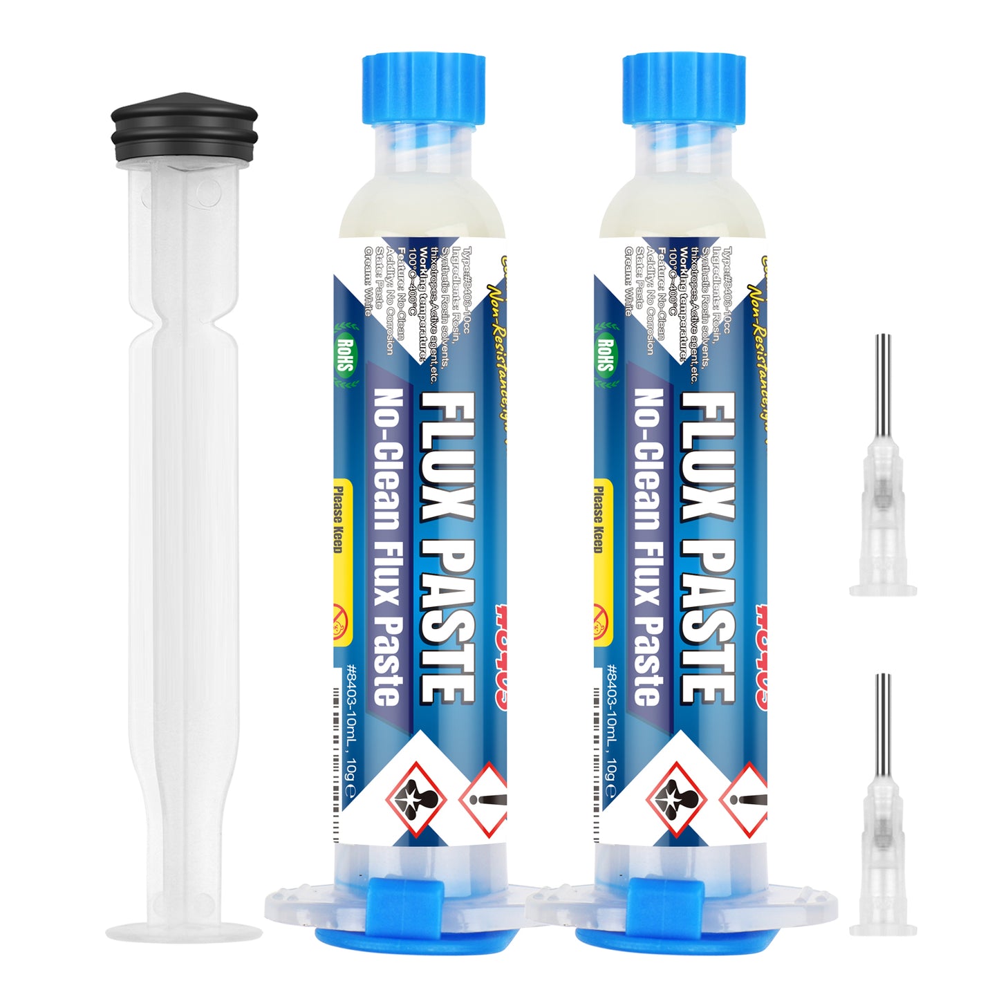 BEEYUIHF No-Clean Soldering Flux Paste, Smooth Flow Solder flux for Soldering, Electronics Flux Paste for PCB/IC/BGA/SMD Repairing DIY (10mL Syringe)  #8403