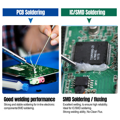 BEEYUIHF No-Clean Soldering Flux Paste, Smooth Flow Solder flux for Soldering, Electronics Flux Paste for PCB/IC/BGA/SMD Repairing DIY (10mL Syringe)  #8403