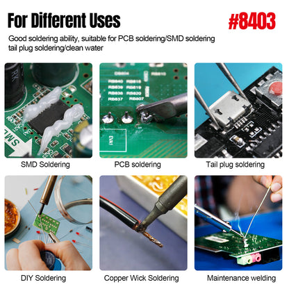 BEEYUIHF No-Clean Soldering Flux Paste, Smooth Flow Solder flux for Soldering, Electronics Flux Paste for PCB/IC/BGA/SMD Repairing DIY (10mL Syringe)  #8403