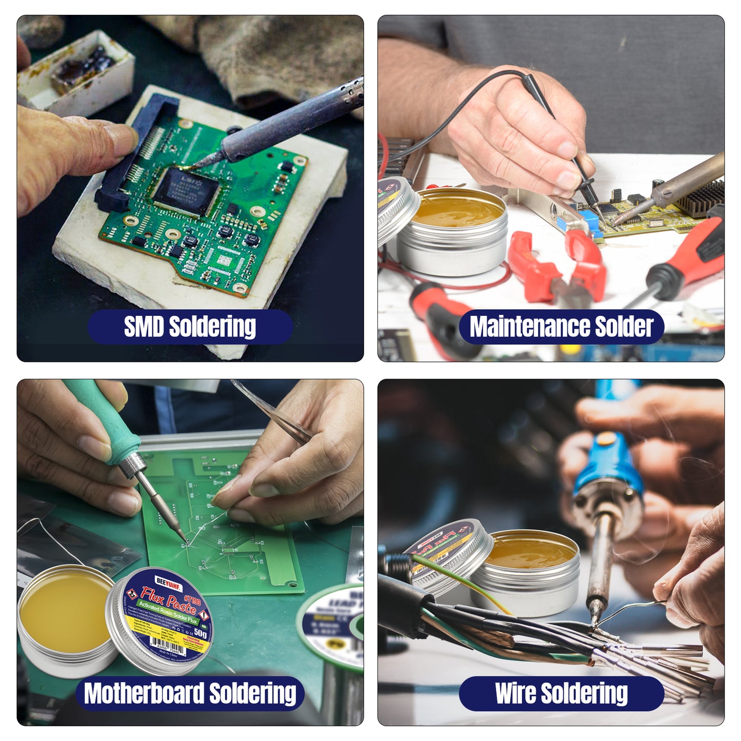 BEEYUIHF Rosin Solder Flux Paste, Flux for Soldering for SMD BGA LED PCB IC CPU electronic repair & soldering  (1.76oz/50g)