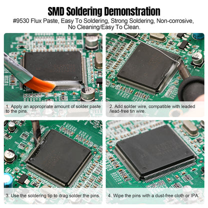 BEEYUIHF No-Clean Soldering Flux Paste, flux for Soldering, Solder Paste for Electronics PCB/IC/BGA/SMD Repairing (3.52oz/100g)