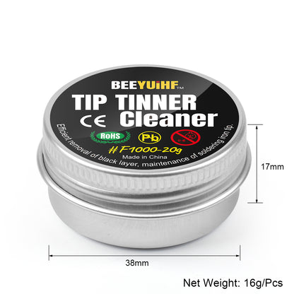 BEEYUIHF Soldering Iron Tip Cleaner, Lead Free Oxidation Cleaning Paste, Refresher Tip Tinner Flux, Soldering Tip Cleaning (0.56oz/16g)
