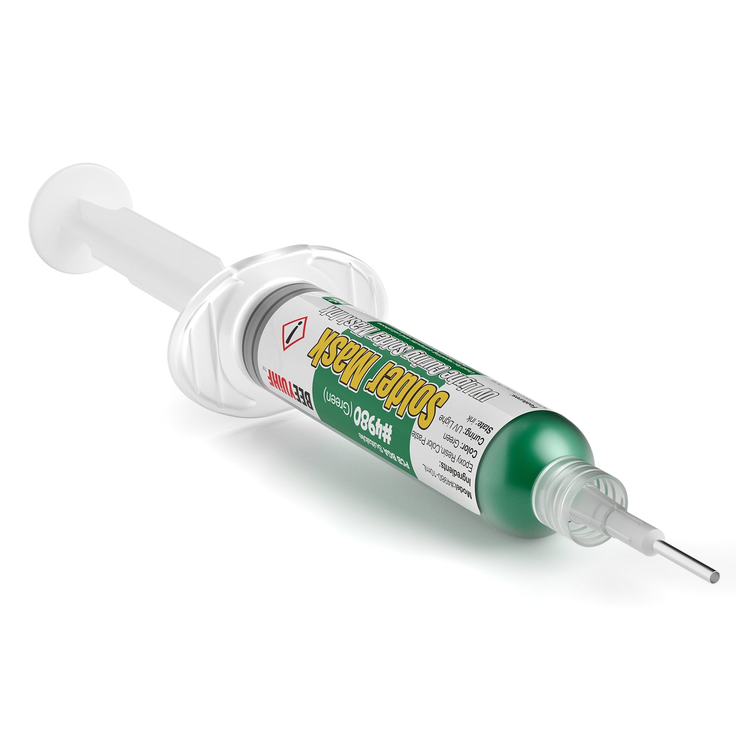 BEEYUIHF Green UV Light Curing Solder mask Oil, Solder Mask Ink, UV Curing Solder Mask Ink, PCB BGA Solder Resist Ink,Prevent Corrosive Arcing (10cc/Syringe) #4980