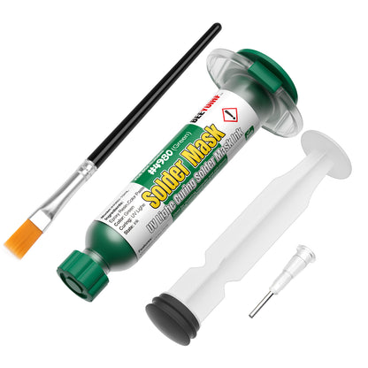 BEEYUIHF Green UV Light Curing Solder mask Oil, Solder Mask Ink, UV Curing Solder Mask Ink, PCB BGA Solder Resist Ink,Prevent Corrosive Arcing (10cc/Syringe) #4980