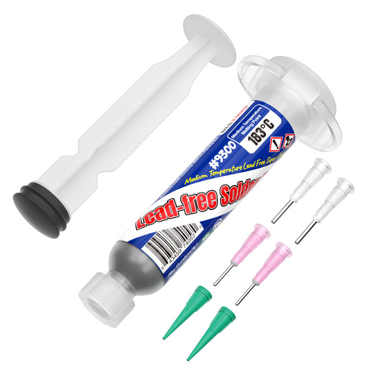 BEEYUIHF Solder Paste, Electronic Soldering Paste with Flux, Sn64 Bi35 Ag1 Lead-free SMD Solder Paste for PCB IC SMD LED BGA QFN SMT electronics (1.23oz/35g)