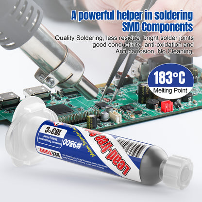 BEEYUIHF Solder Paste, Electronic Soldering Paste with Flux, Sn64 Bi35 Ag1 Lead-free SMD Solder Paste for PCB IC SMD LED BGA QFN SMT electronics (1.23oz/35g)