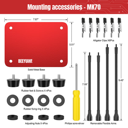 BEEYUIHF Helping Hands Soldering Station, Soldering Station Tool 4 Flexible Helping Arms Solder PCB Holder for Electronic Repair Soldering Jewellery Craft Model